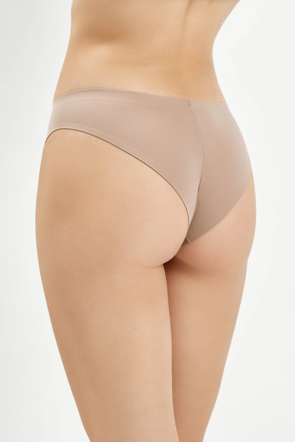 Трусики бразилиана из микрофибры 7074-23 beige