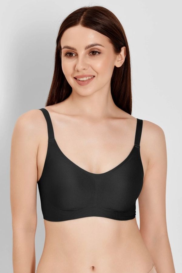 Бесшовный бра-топ из микрофибры 7075-075 black