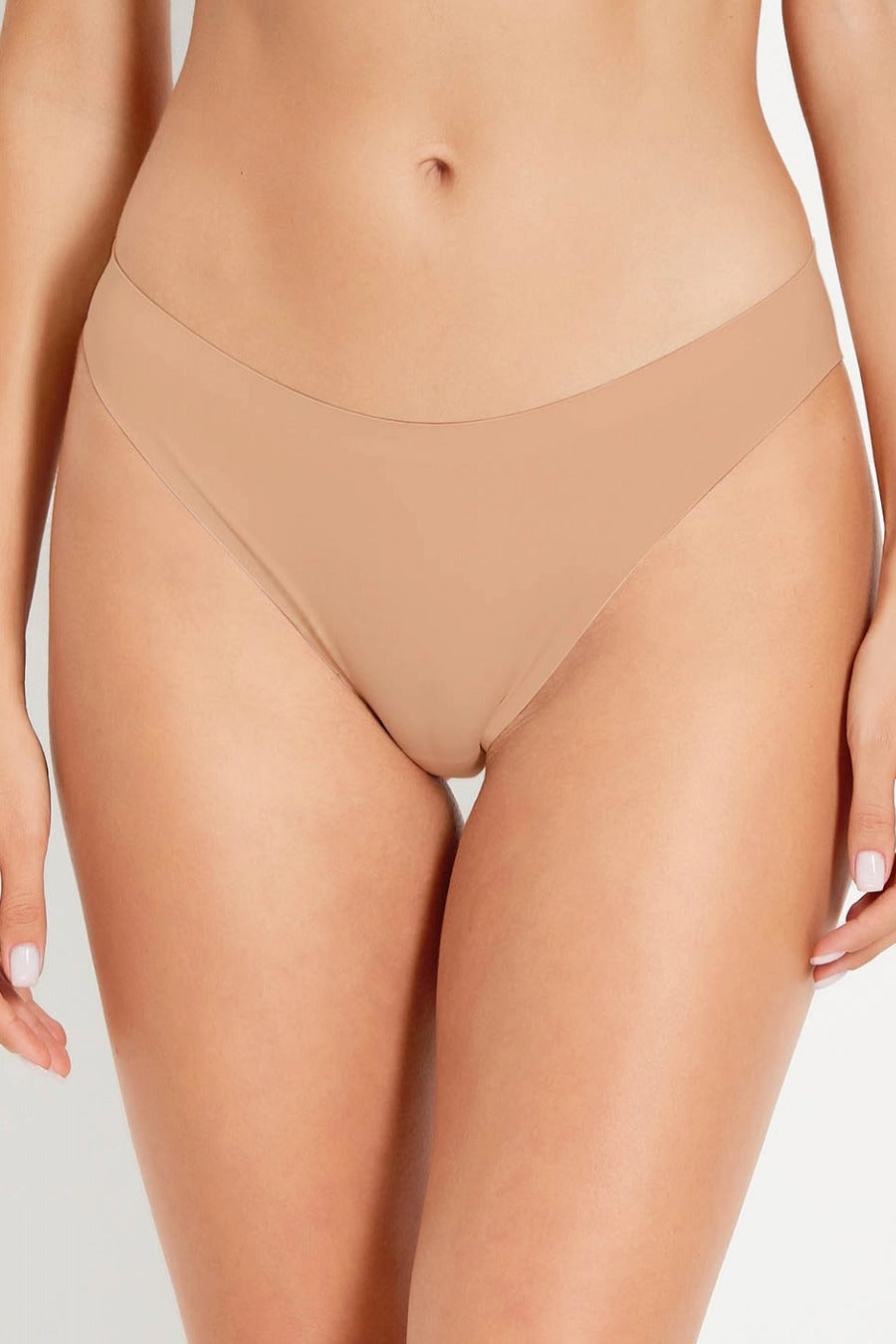 Трусики бразилиана из микрофибры 7080-23 beige