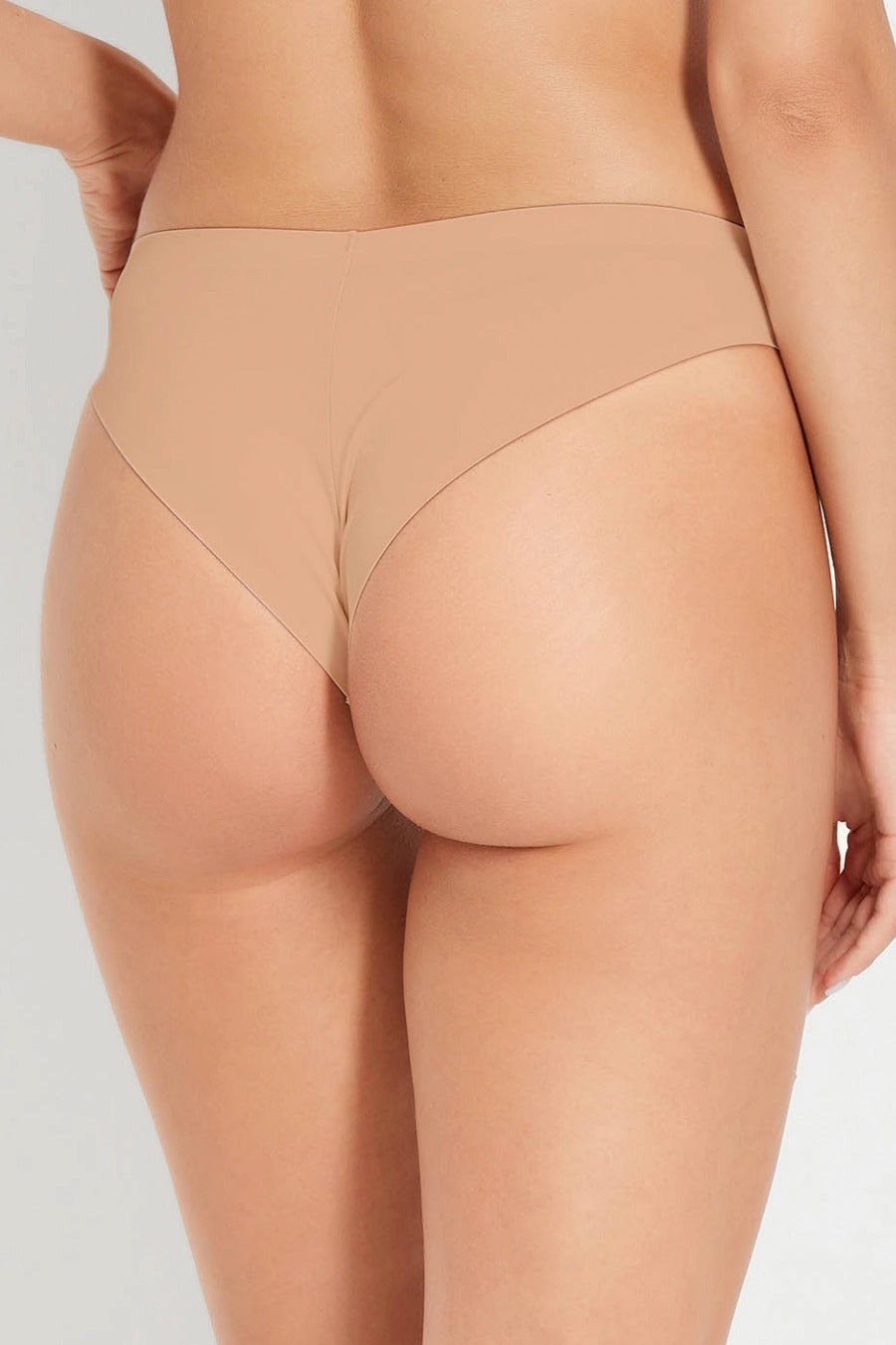 Трусики бразилиана из микрофибры 7080-23 beige