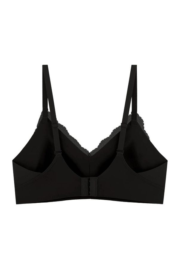 Бесшовный бюстгальтер из микрофибры и кружева 7084-074 black