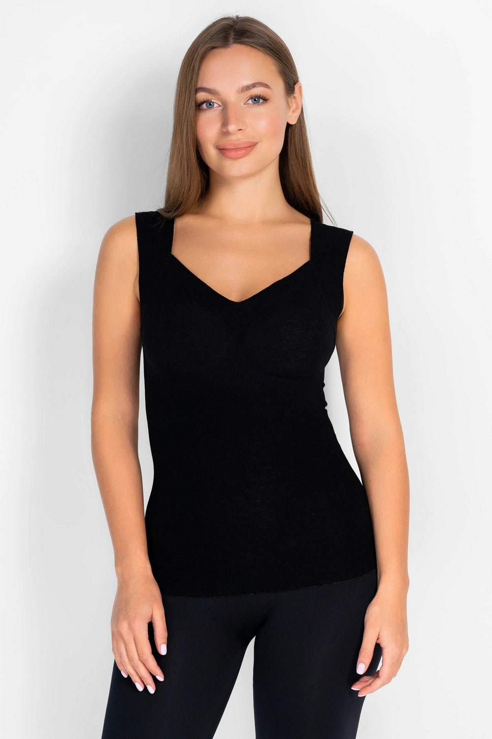 Майка с вкладышами push-up 7089-077 black
