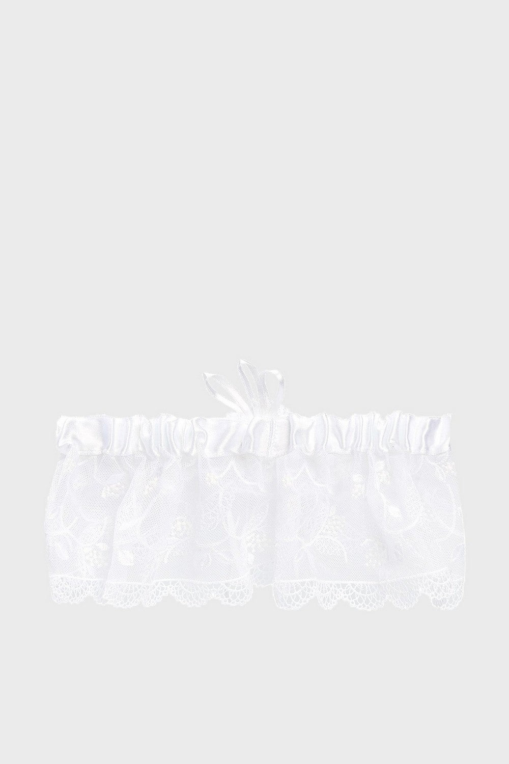 Подвязка на ногу с вышивкой 8113 white