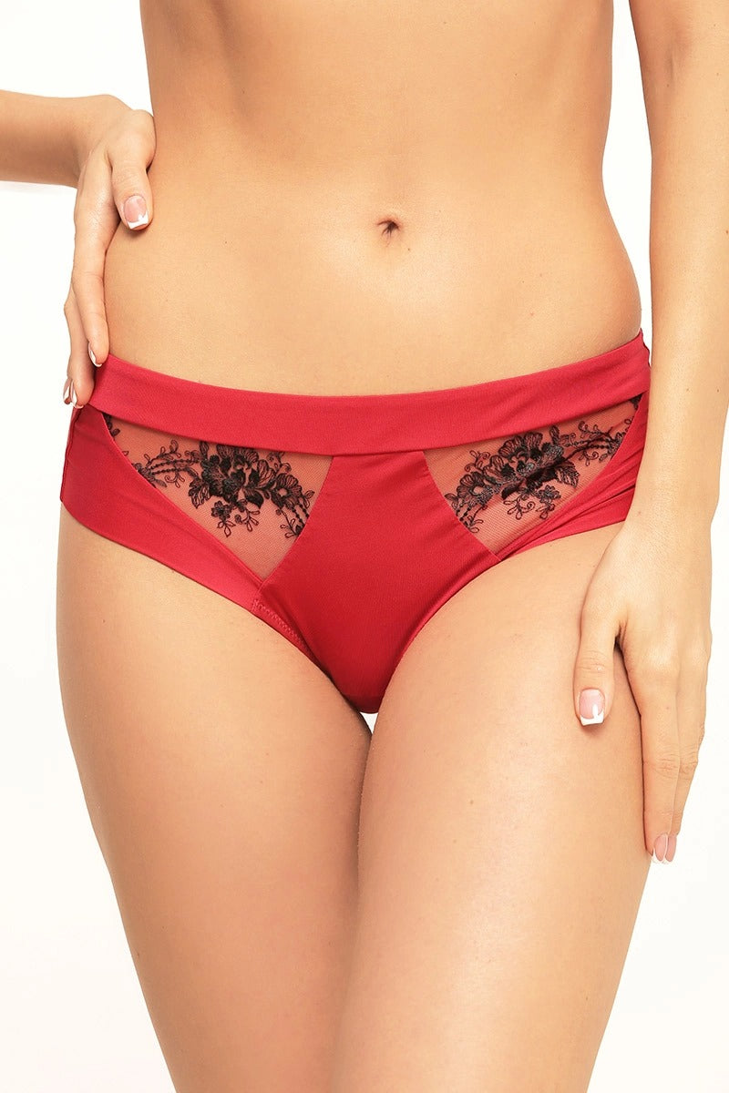 Трусики бразилиана с вышивкой 8162-24 Aphrodite raspberry