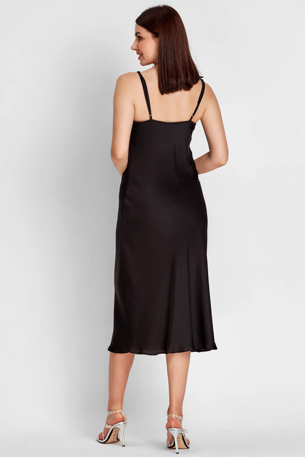 Шелковое платье-слип 8166-6054-1 black