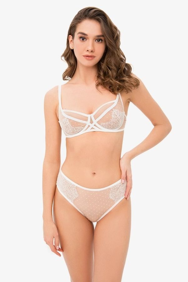 Бюстгальтер в горошек 8167-055 champagne