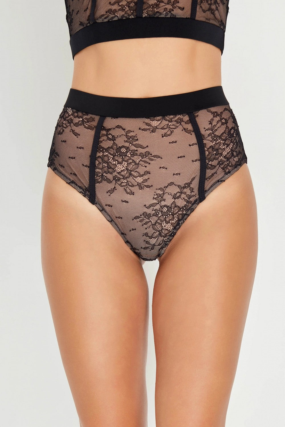 Високі трусики бразиліана 8167-26 black