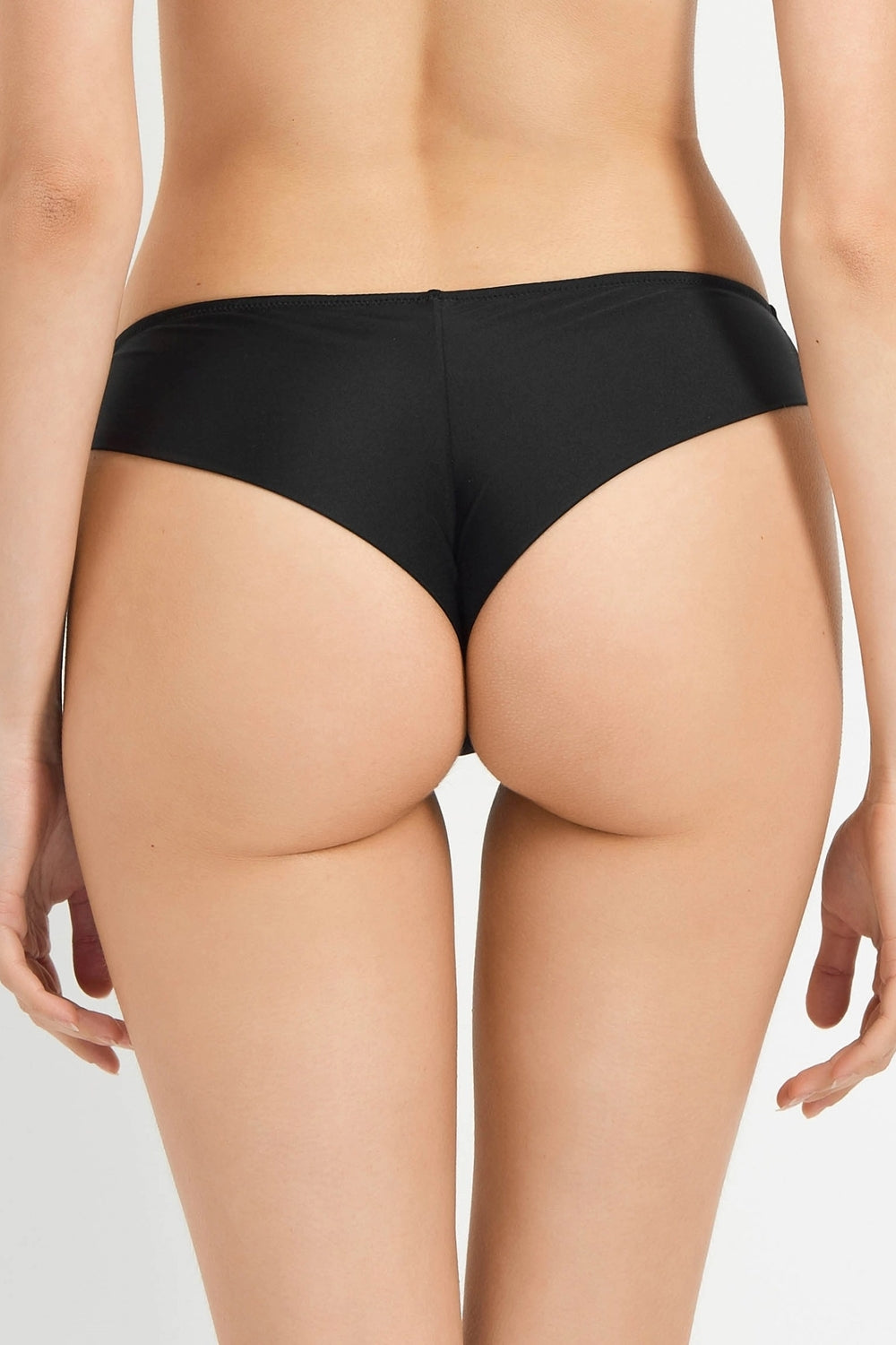 Трусики бразилиана с вышивкой 8168-20 black/lilac