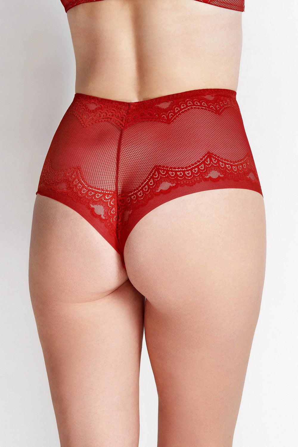 Высокие трусики бразилиана 8174-25 raspberry