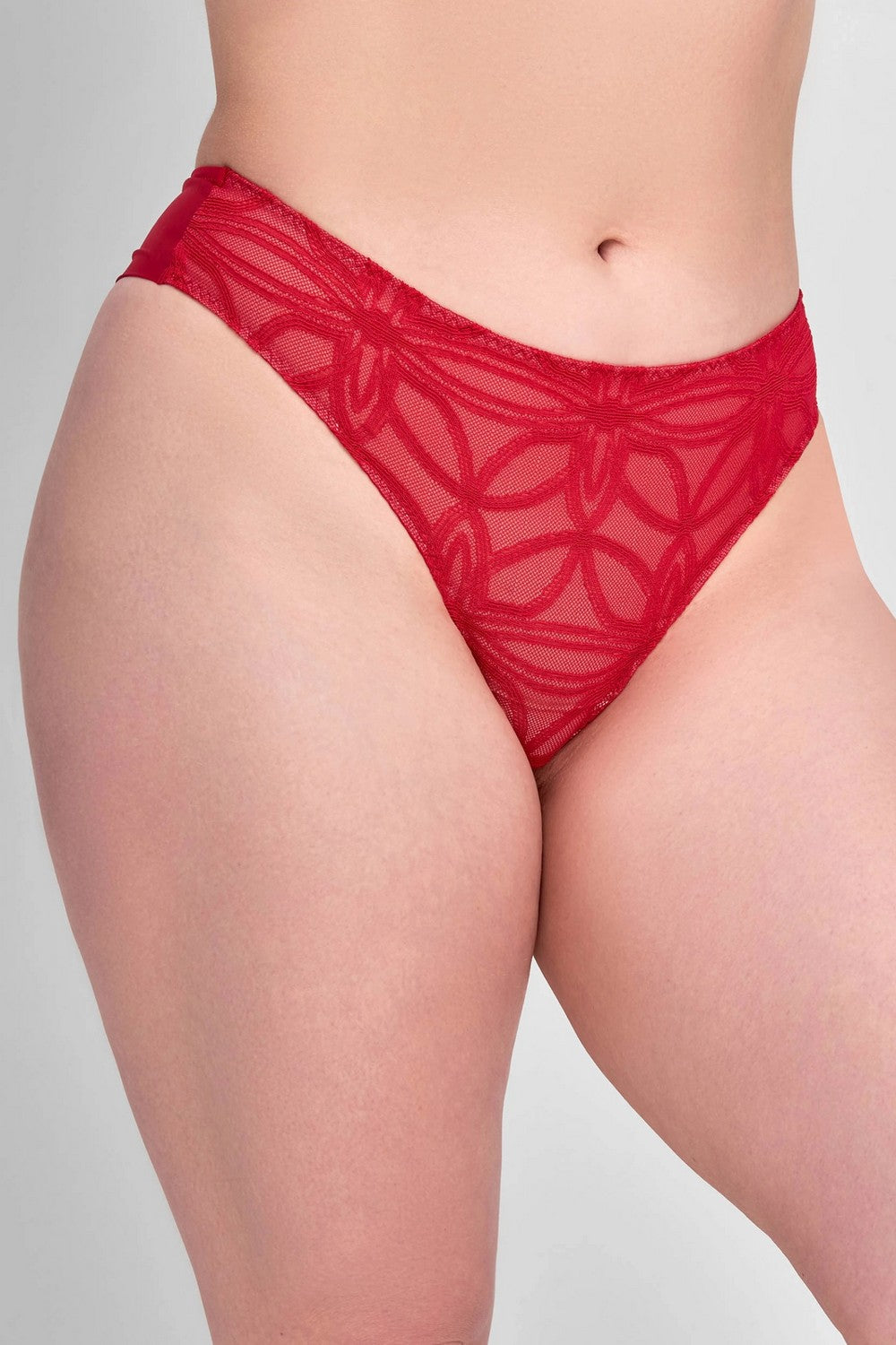 Трусики бразилиана из кружева 8175-22 raspberry