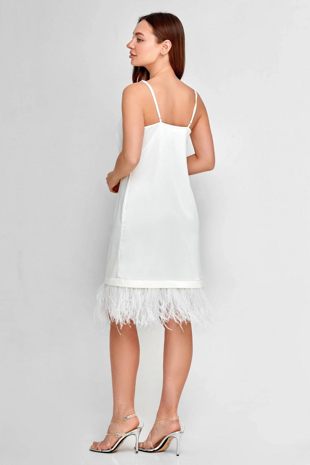 Сорочка с натуральными перьями 8175-6054-1 champagne