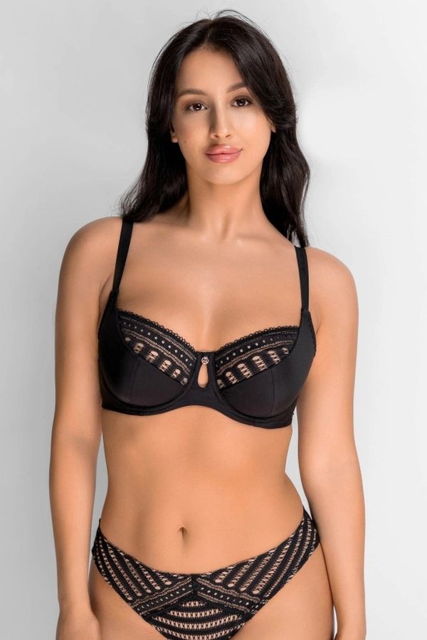 Бюстгальтер из кружева и микрофибры 8176-059 black