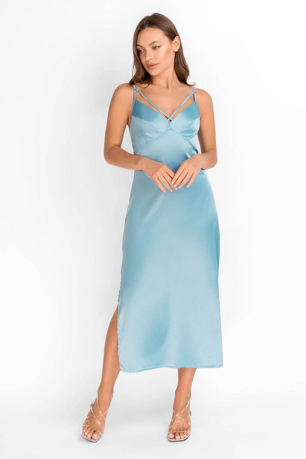 Длинная сорочка из сатина 8177-6091 turmalin