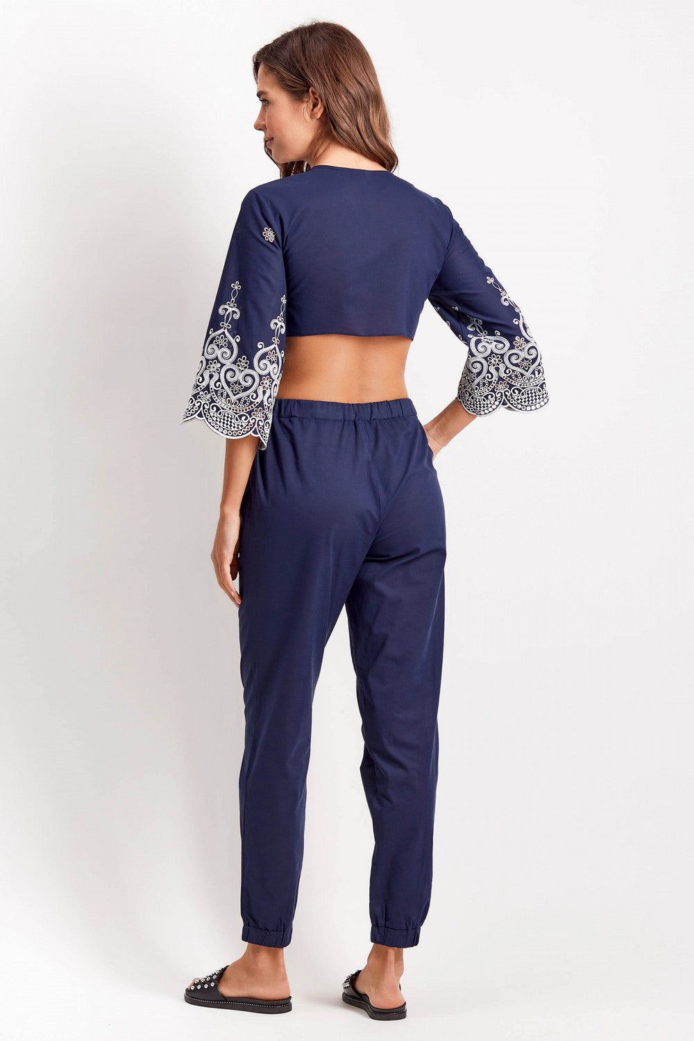 Пляжний комплект зі штанами 921-734 dark blue