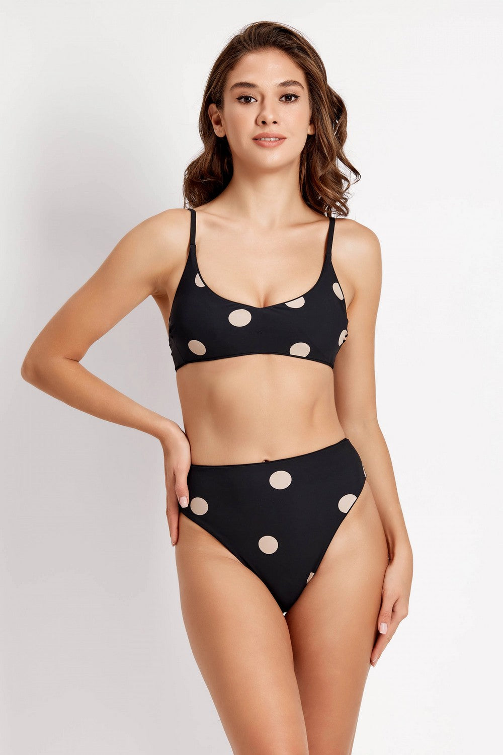 Двусторонний купальник с высокими плавками 941-051/941-235 black