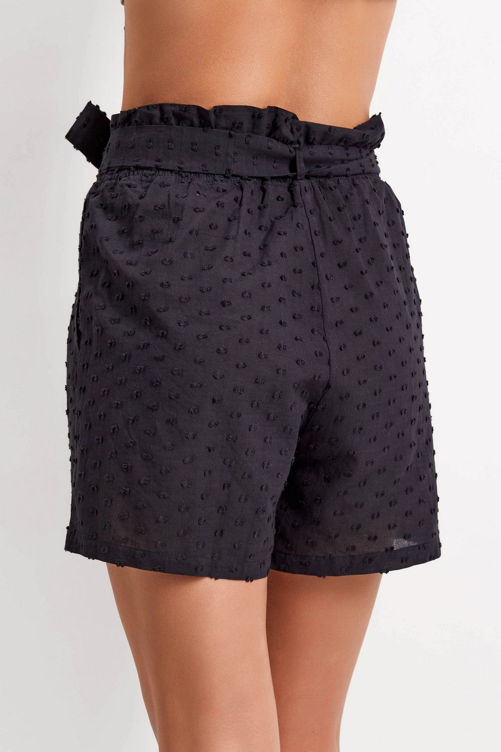 Фактурные шорты с поясом 943-760 black