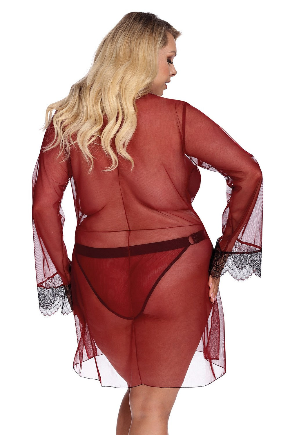 Прозрачный пеньюар с кружевом Arabella