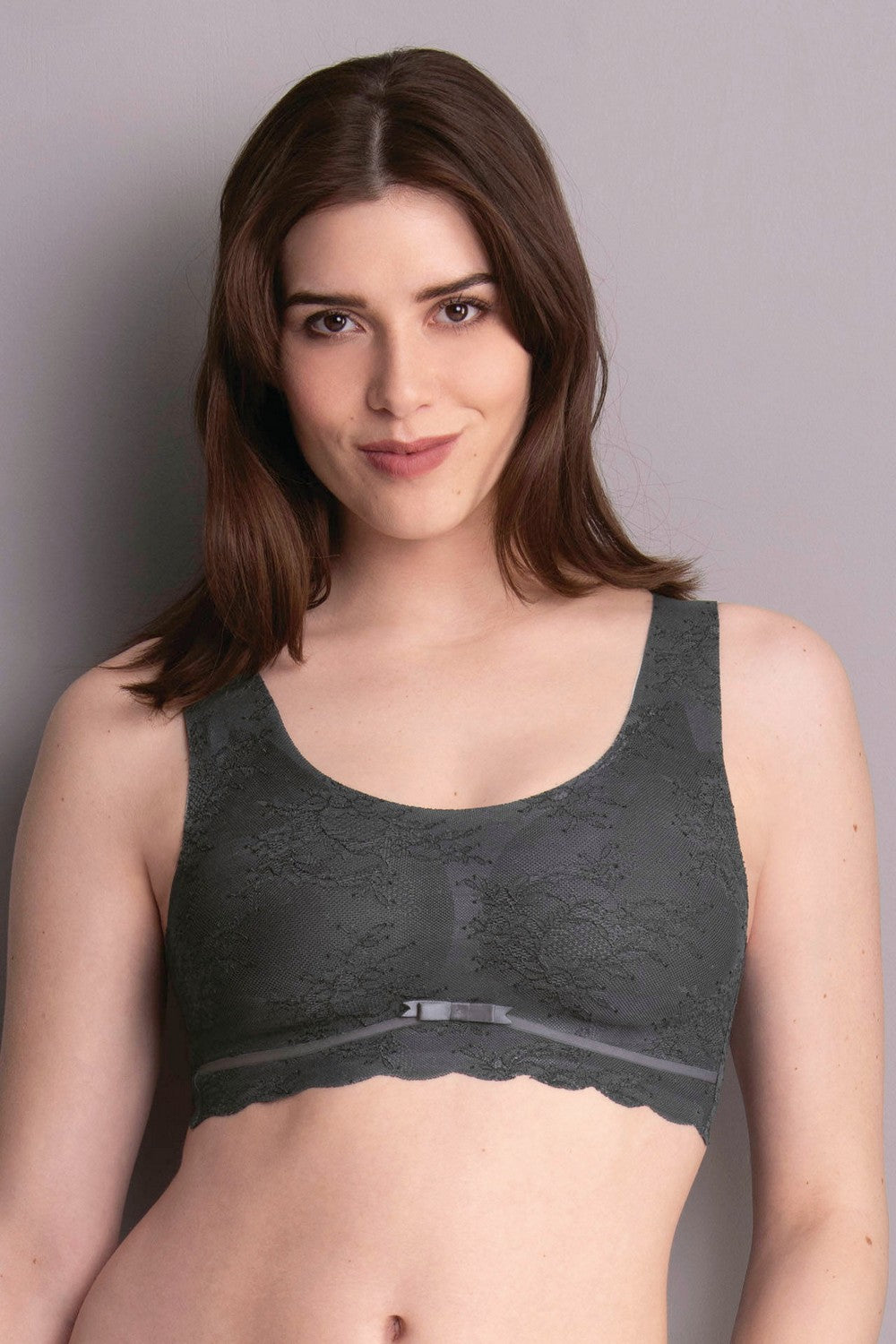 Кружевной топ без косточек 5400 Essentials Lace anthracite