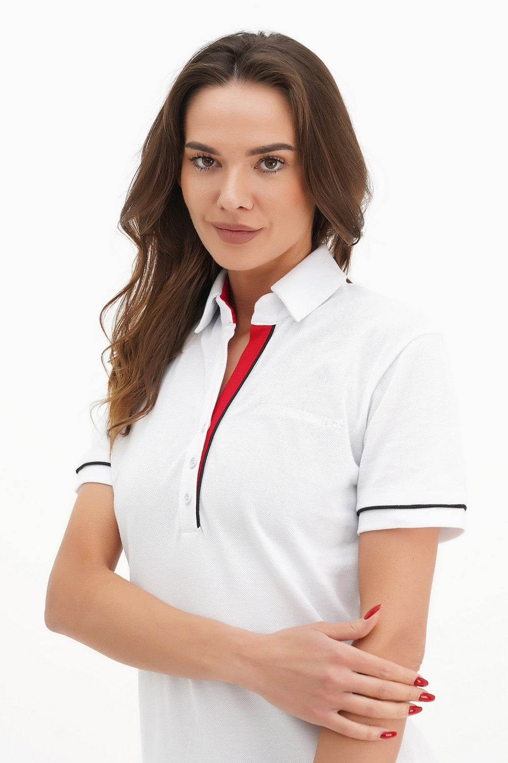 Спортивна сукня-поло AU-2010 white