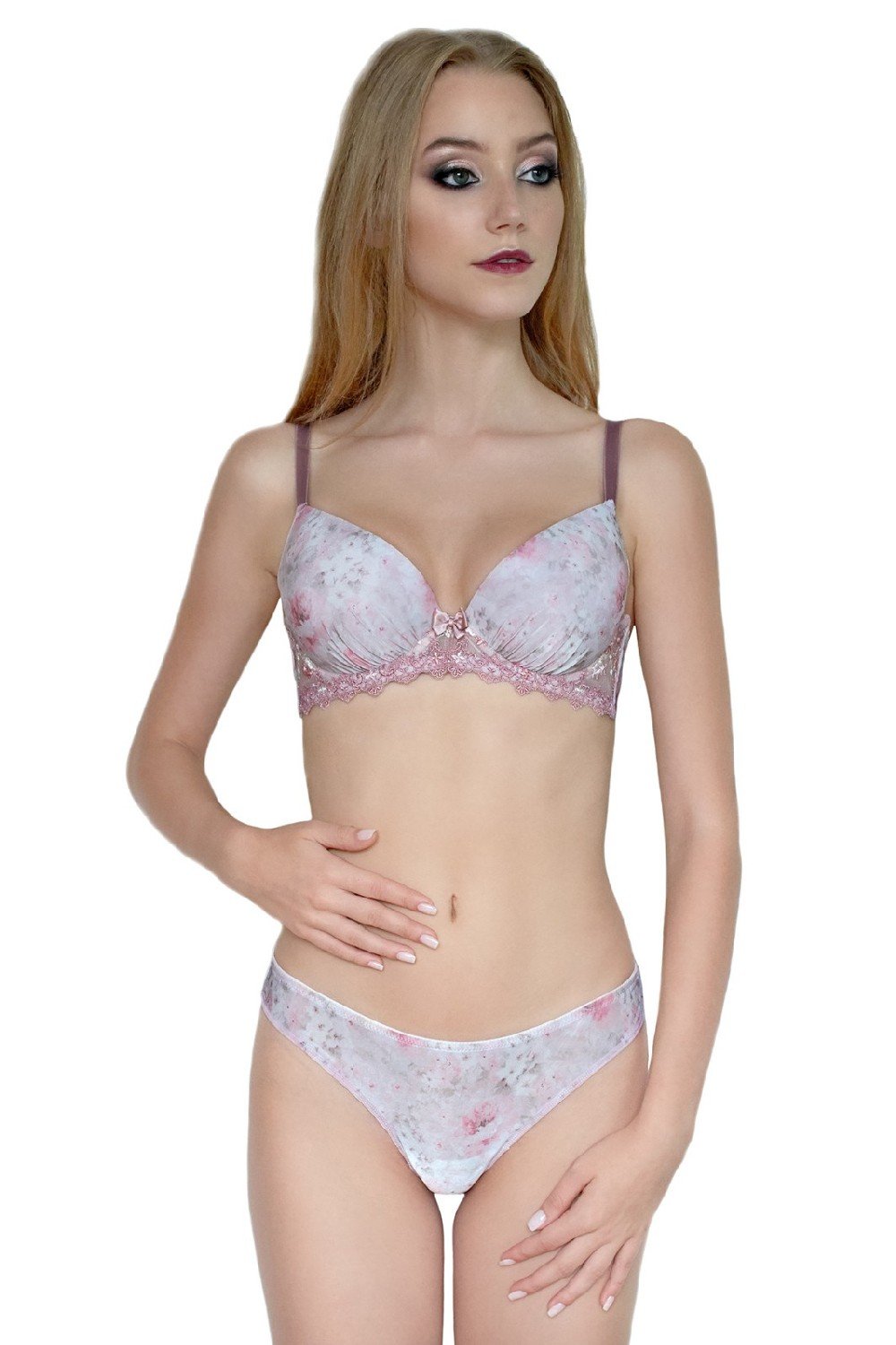 Бюстгальтер push-up в цветочный принт AS-1126 Assol 1