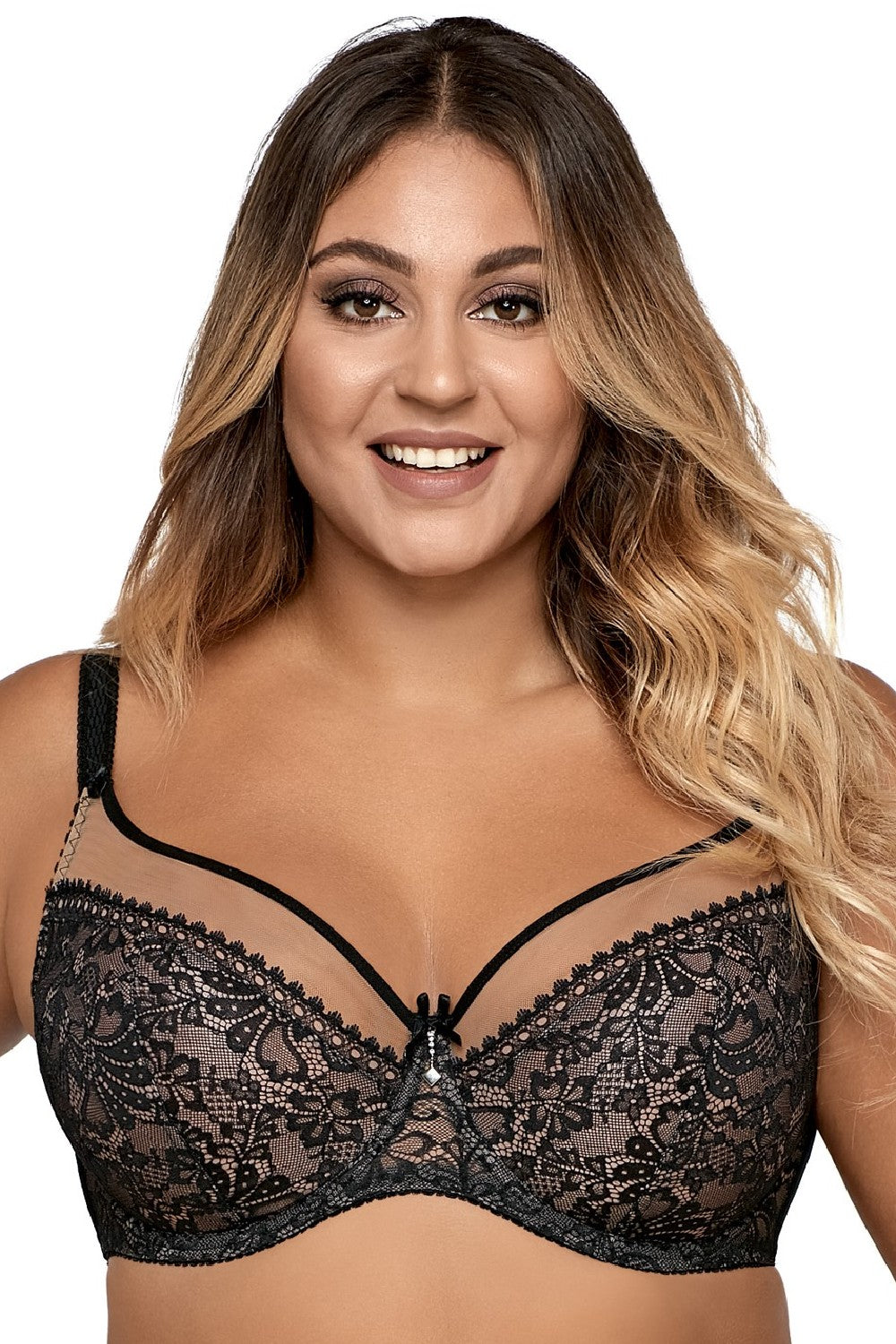 Мягкий кружевной бюстгальтер 1396 Crystal black
