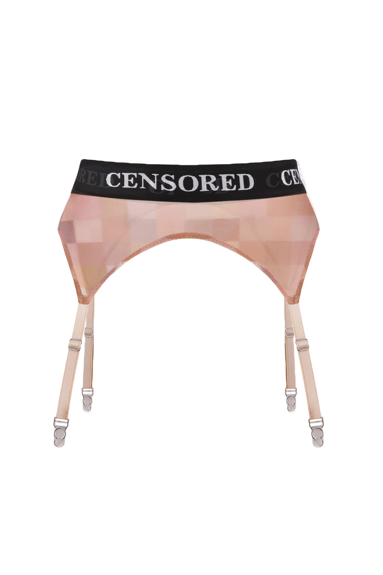 Пояс для чулок с полупрозрачным принтом Censored Identity