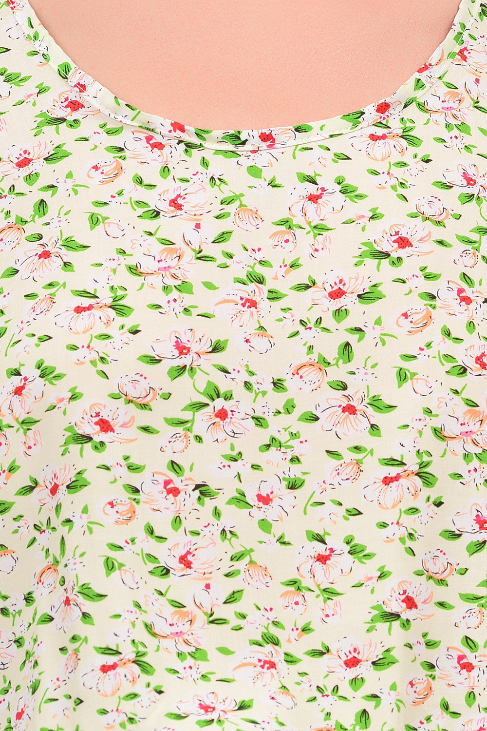 Комбинезон из штапеля с принтом 0210 light green