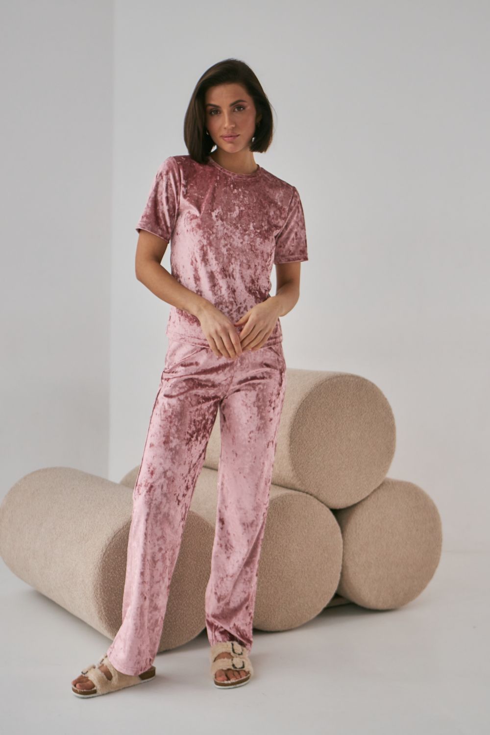 Велюровая пижама с брюками 0292/280 dark rose