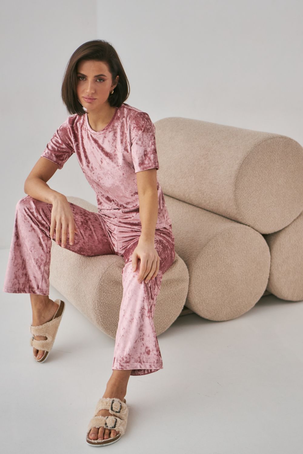 Велюровая пижама с брюками 0292/280 dark rose