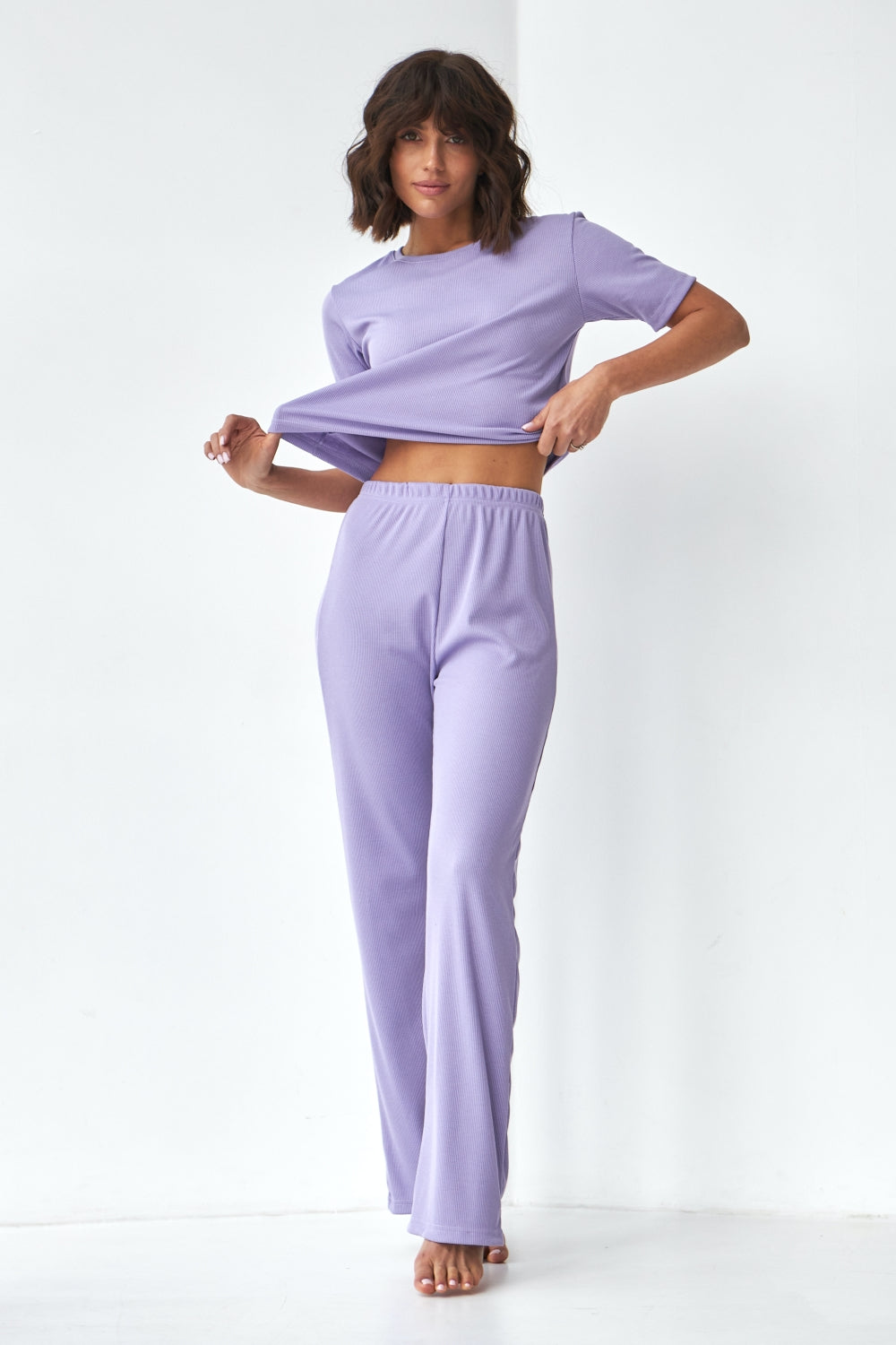 Пижама из вискозы с брюками 0315/280 lilac