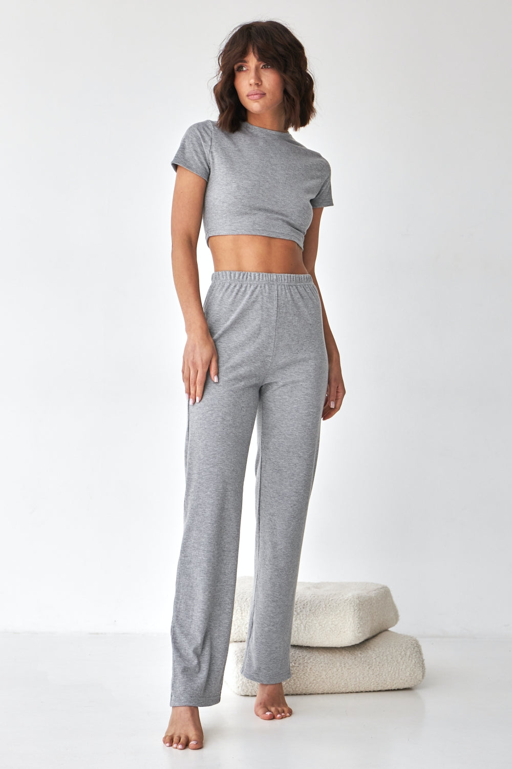 Комплект для дома в рубчик 0326/280 gray melange