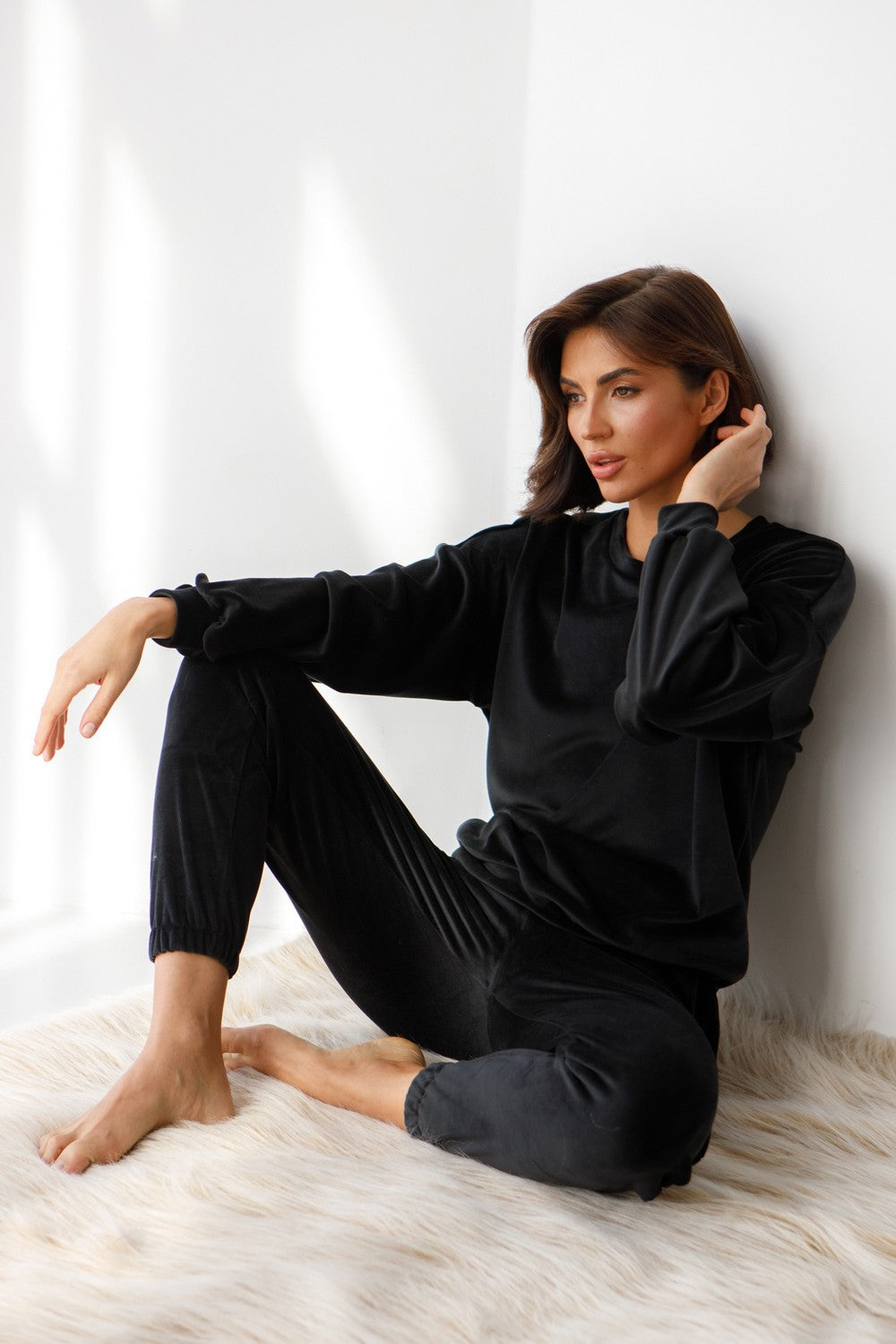 Плюшевый комплект для дома 0332/333 black