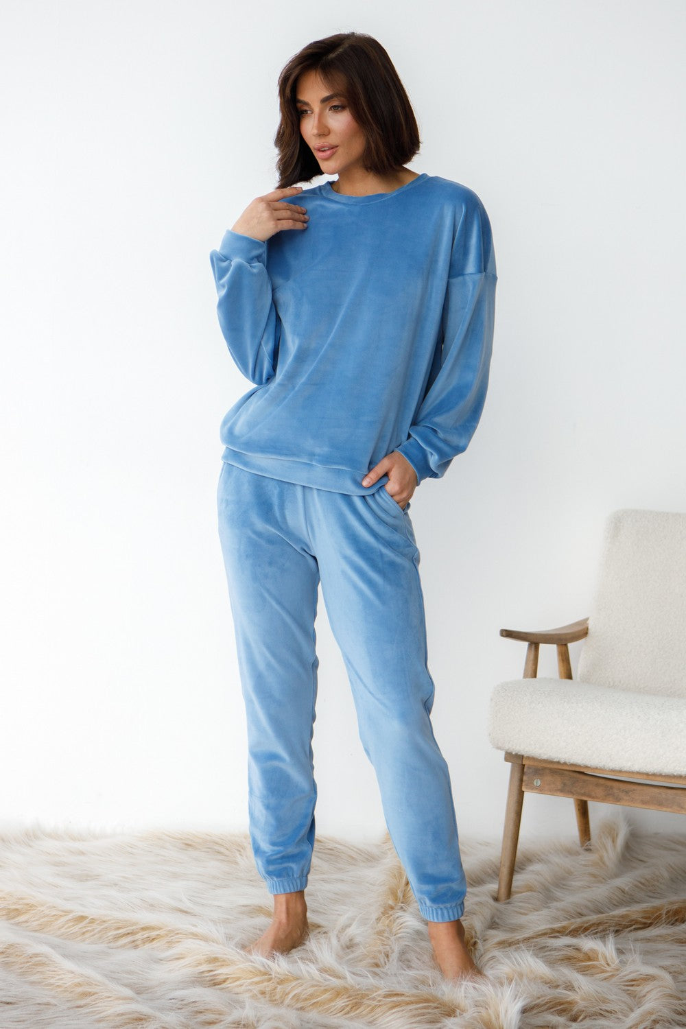 Плюшевый комплект для дома 0332/333 blue