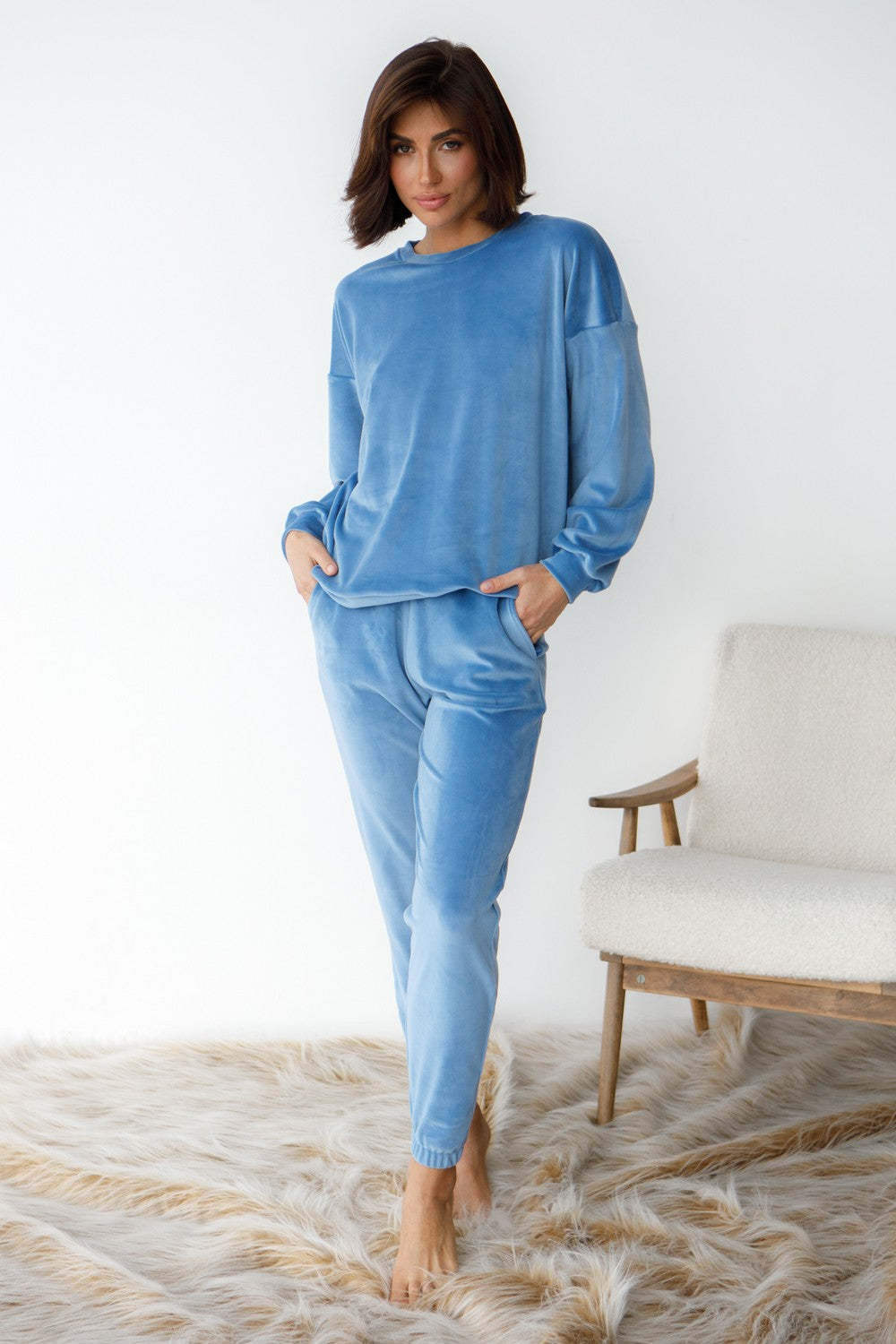 Плюшевый комплект для дома 0332/333 blue