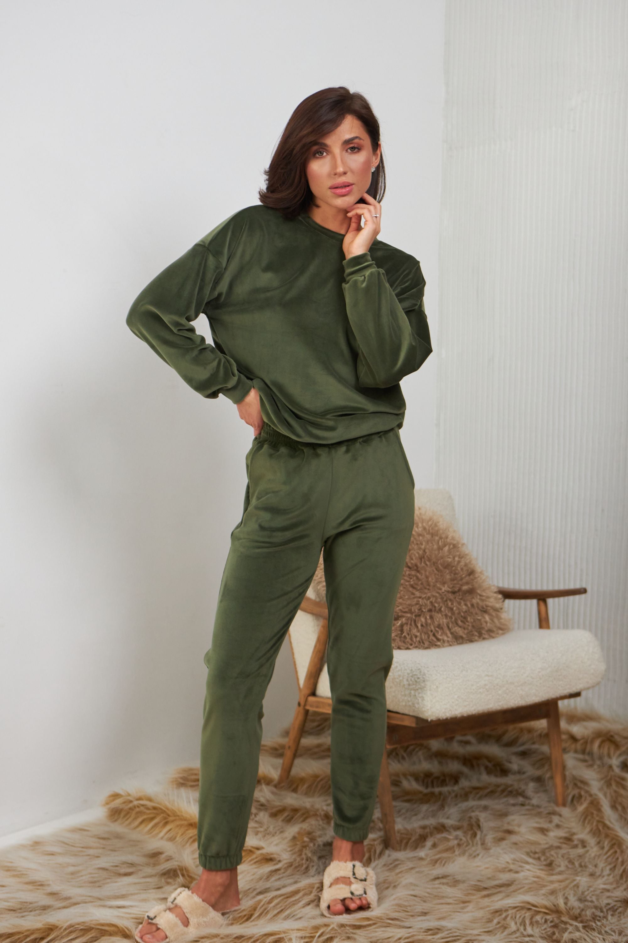 Плюшевый комплект для дома 0332/333 haki