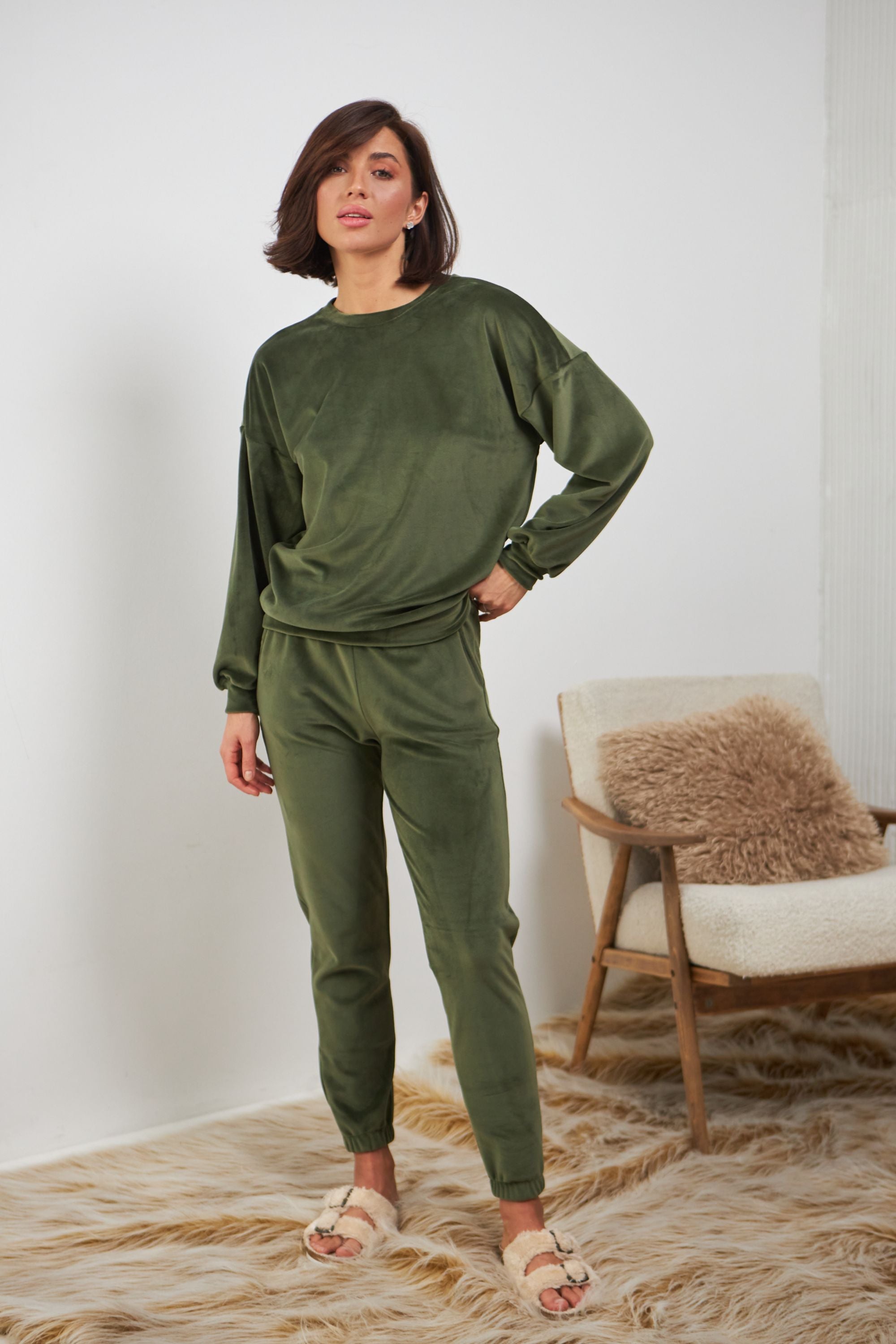 Плюшевый комплект для дома 0332/333 haki