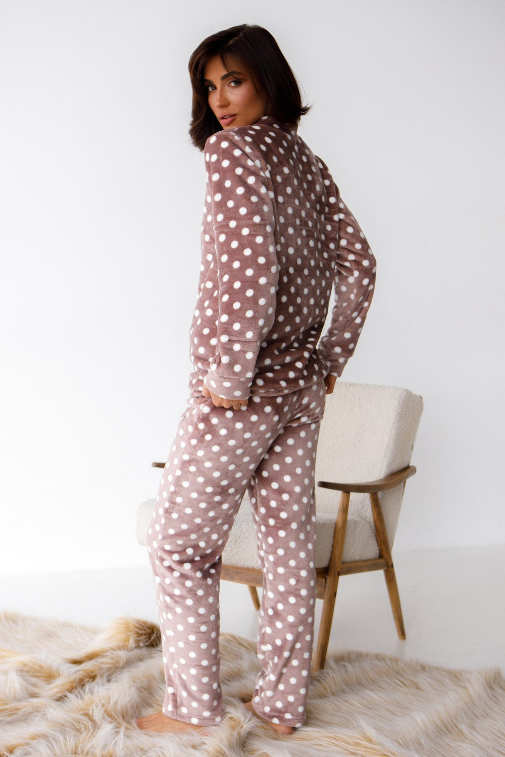 Домашний комплект в горошек 0334/335 cappuccino