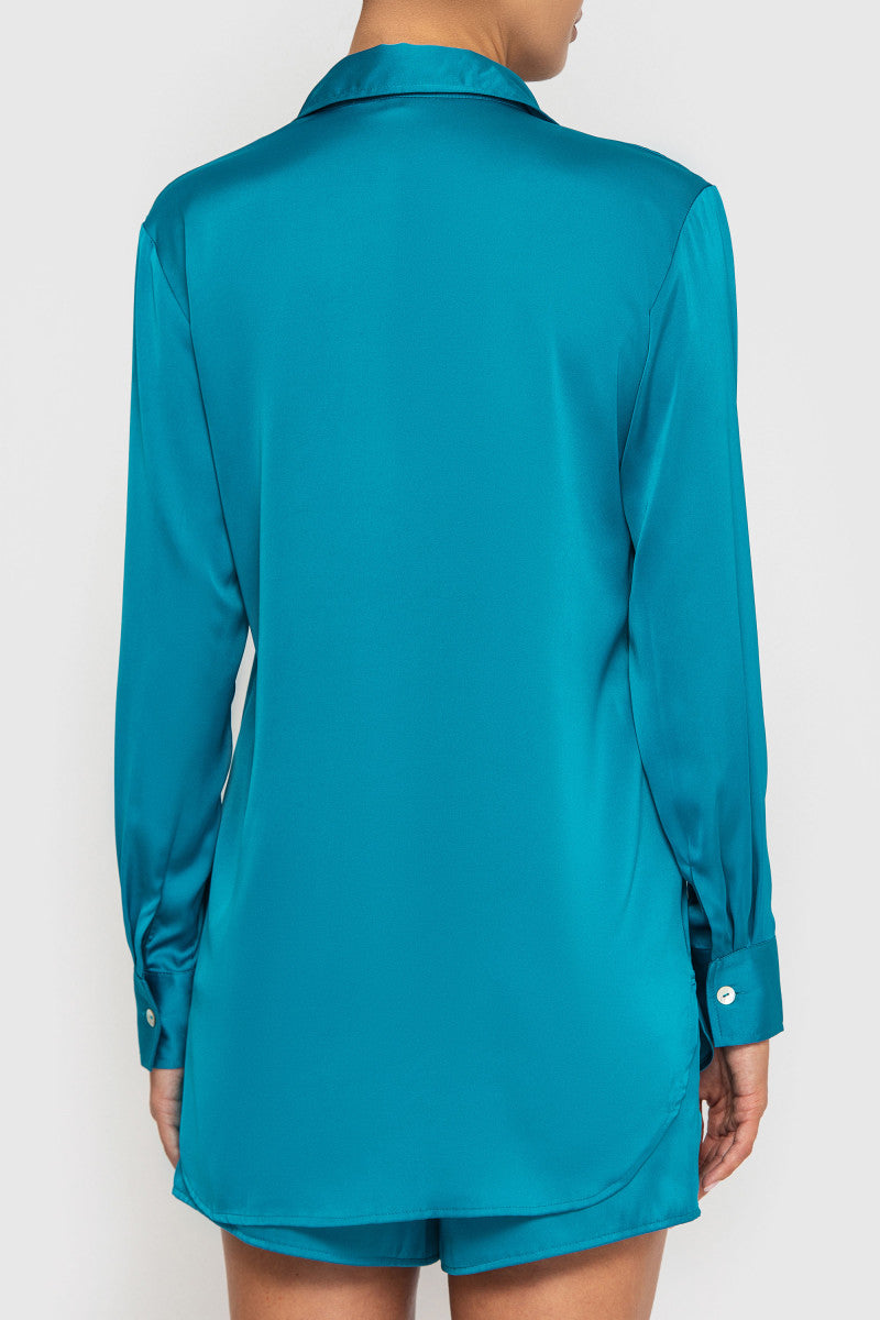 Шелковая блуза 21031-1 azure
