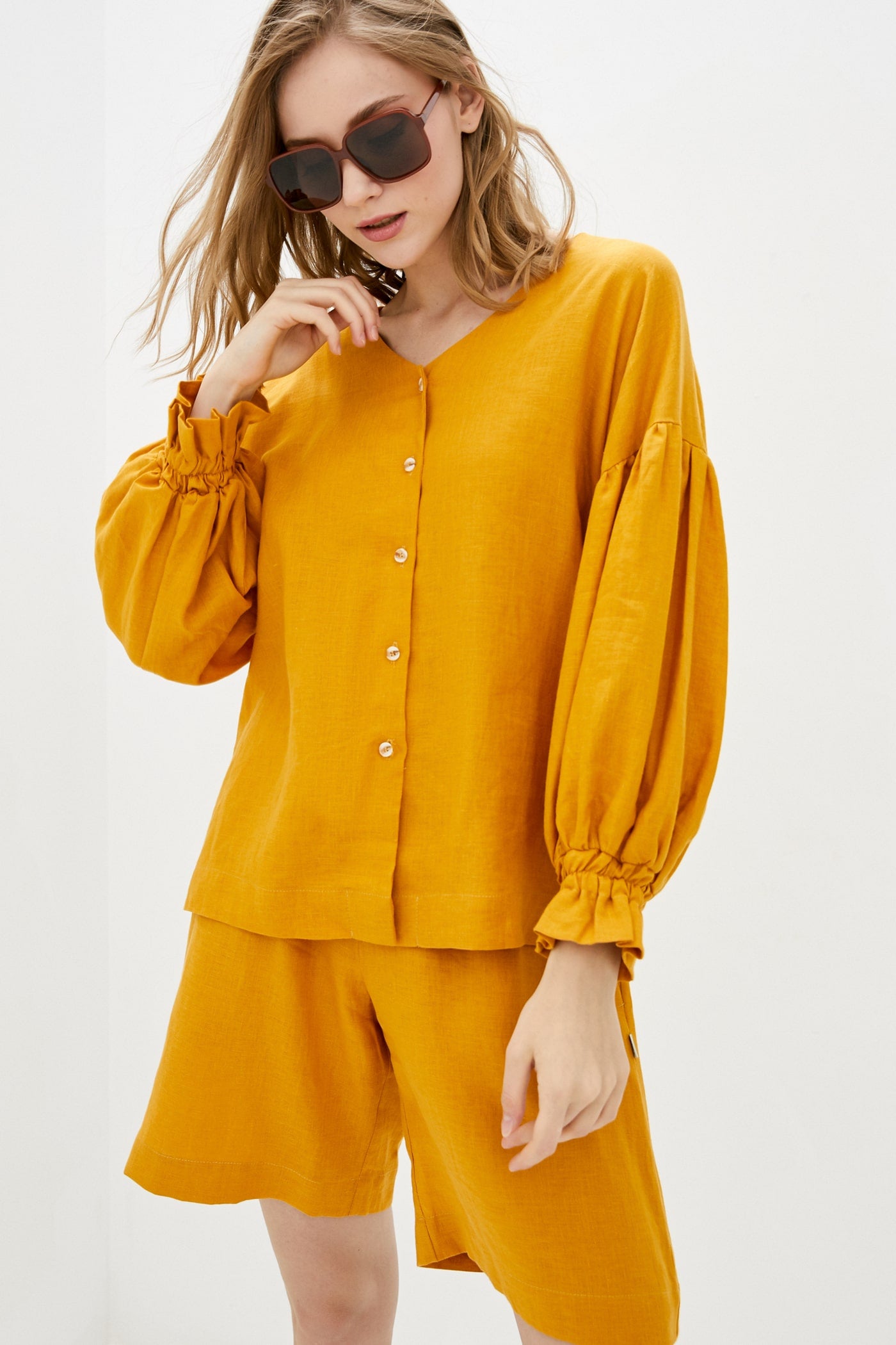 Льняная блуза 20/1 Marigold