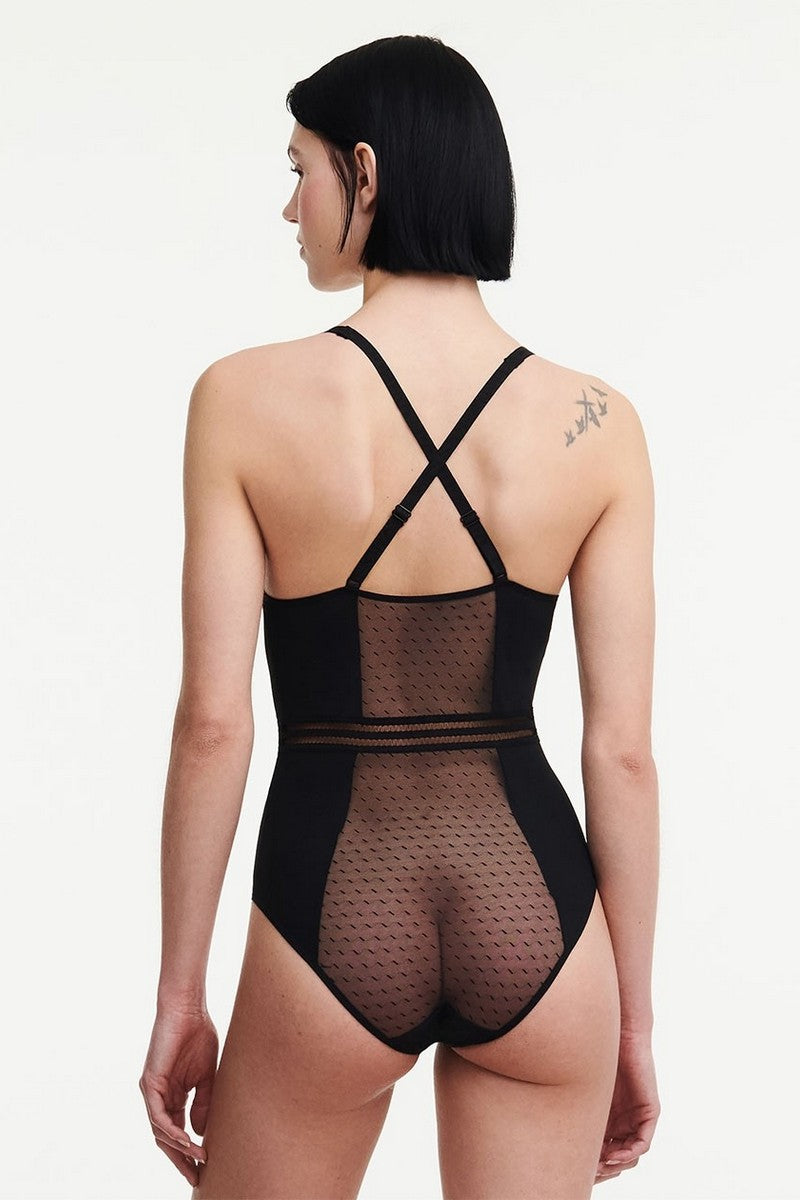 Боди с микросеткой 47L8 Rodeo noir