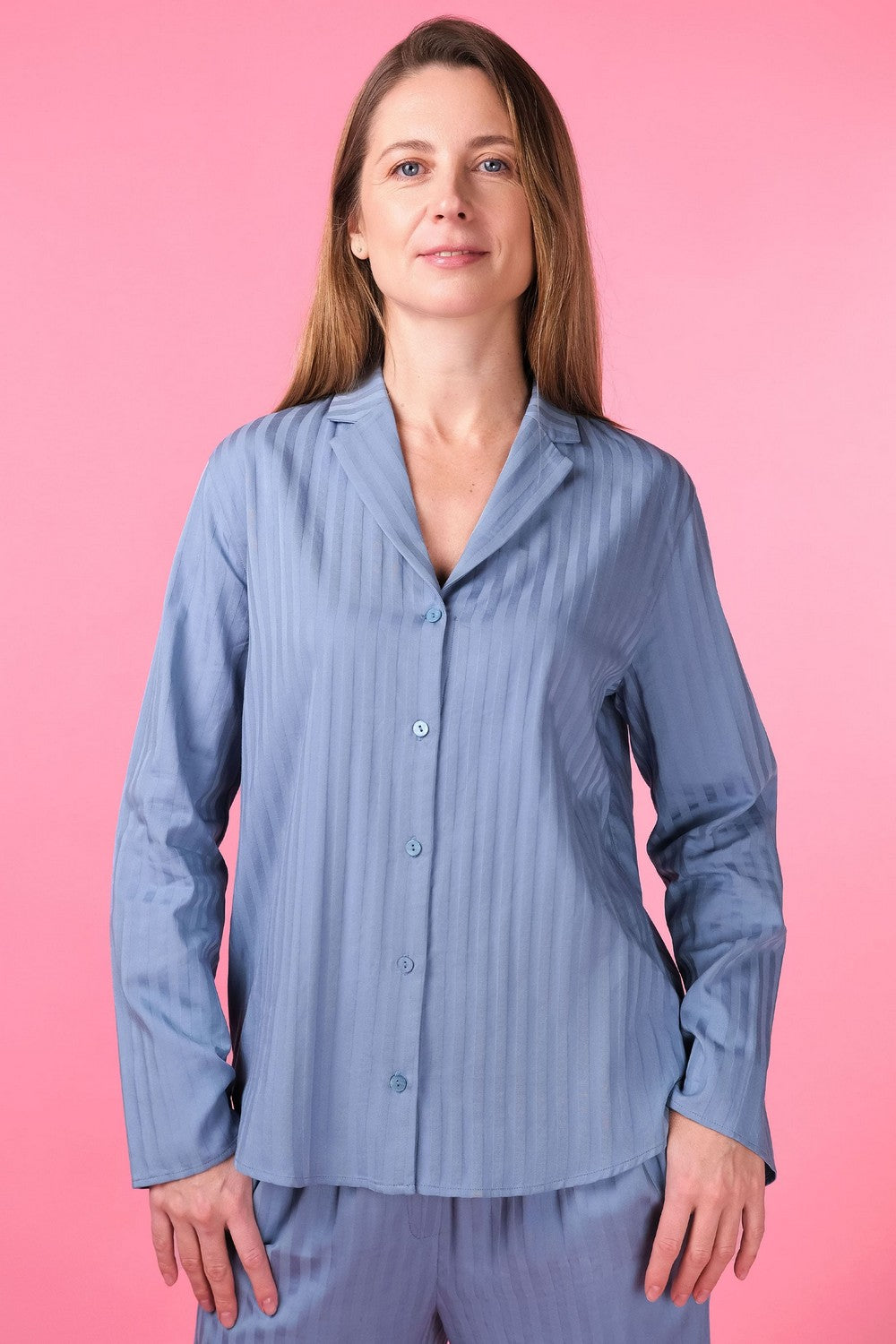 Пижамная рубашка на пуговицах HOM2215004 smoky gray