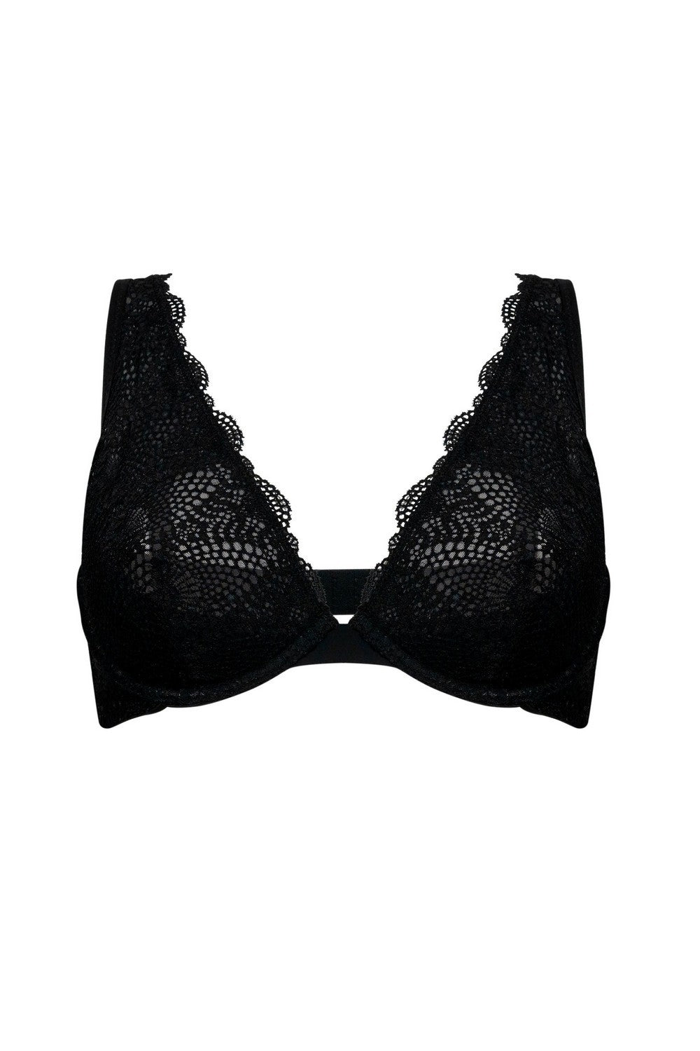 Полудублированный бюстгальтер с кружевом SLZ24101065/065E black