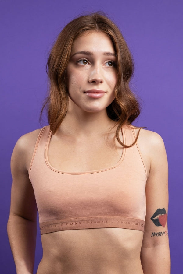 Хлопковый бра-топ SLZ24501006 caramel