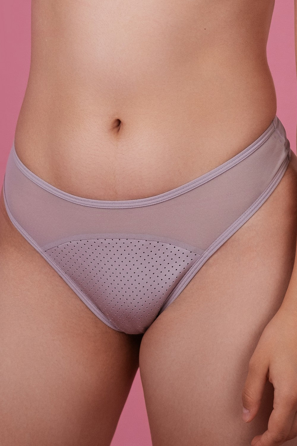 Трусики стринги из микросетки SLZ24702002 gray lilac