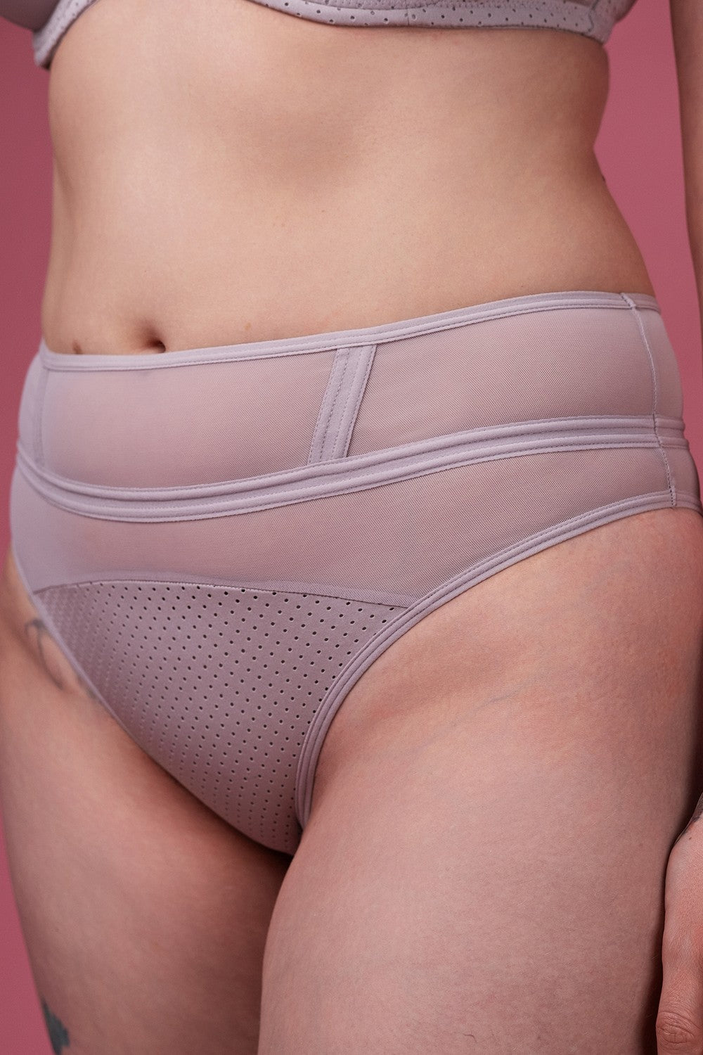 Высокие трусики слип SLZ24702121 gray lilac