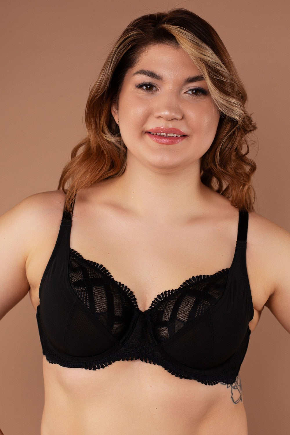 Мягкий бюстгальтер из микросетки SLZ25901011 black