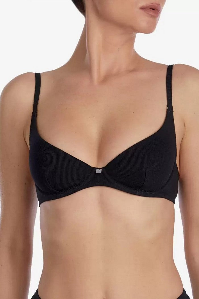 Бюстгальтер в рубчик Ламингтон БМ6 black