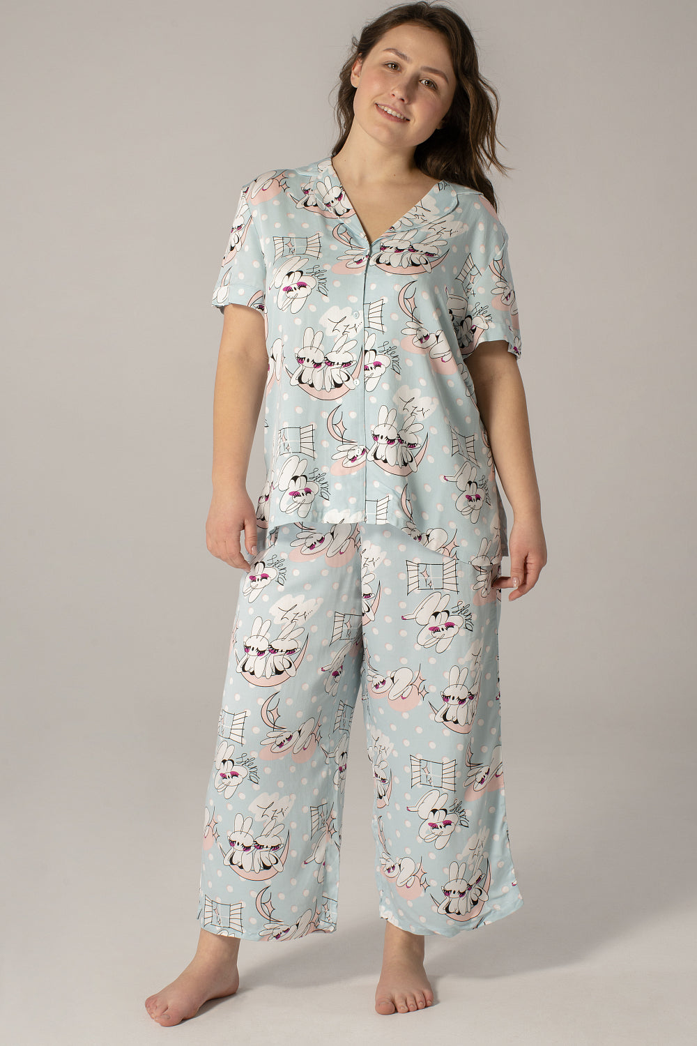 Пижамные брюки с принтом HOM2104016 Зайка