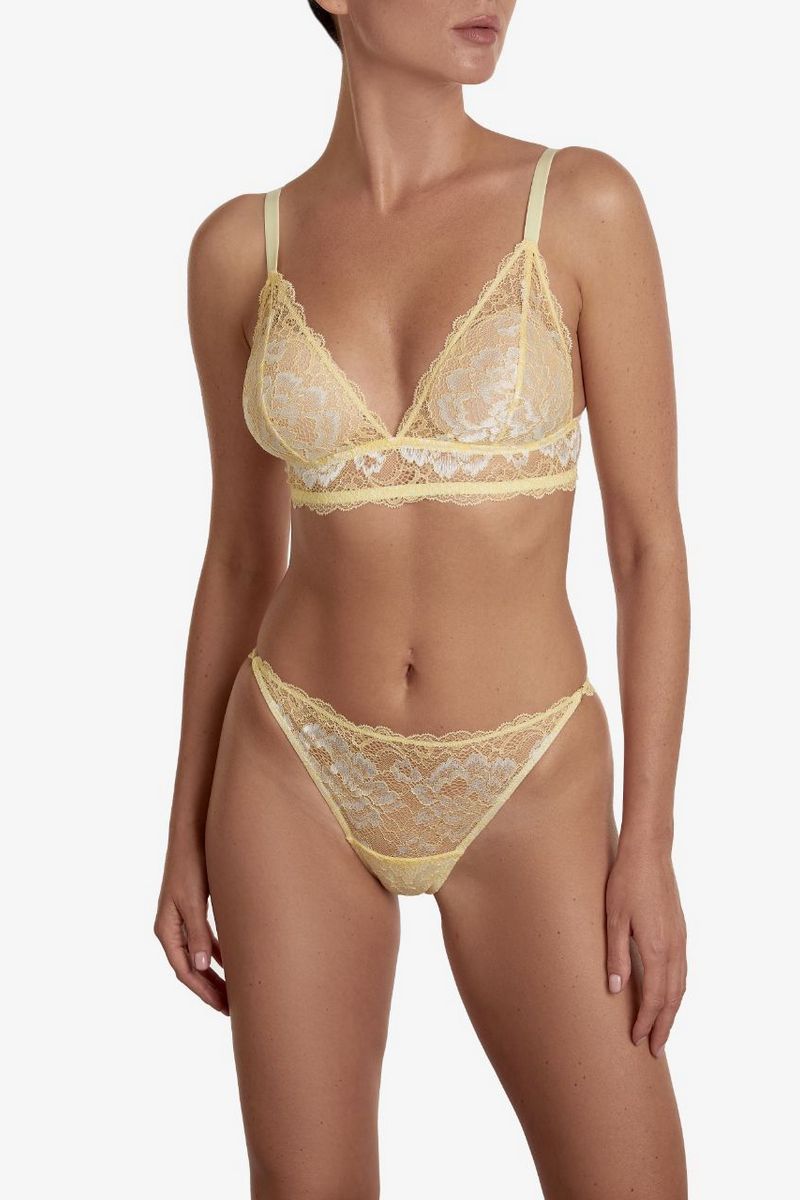 Кружевной бралет Монпасье БМ4 lemon