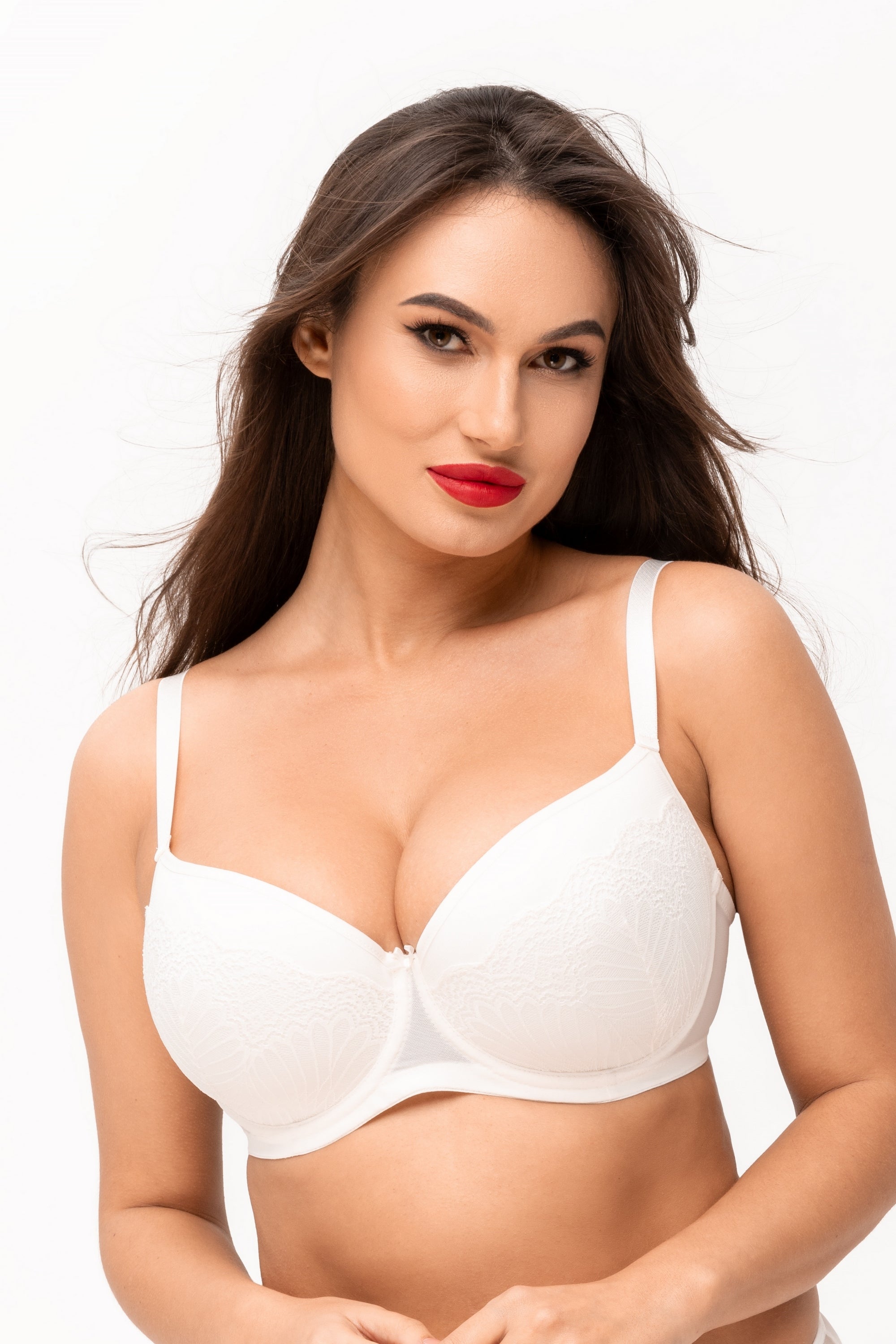 Мереживний бюстгальтер балконет 5174 Monica milk